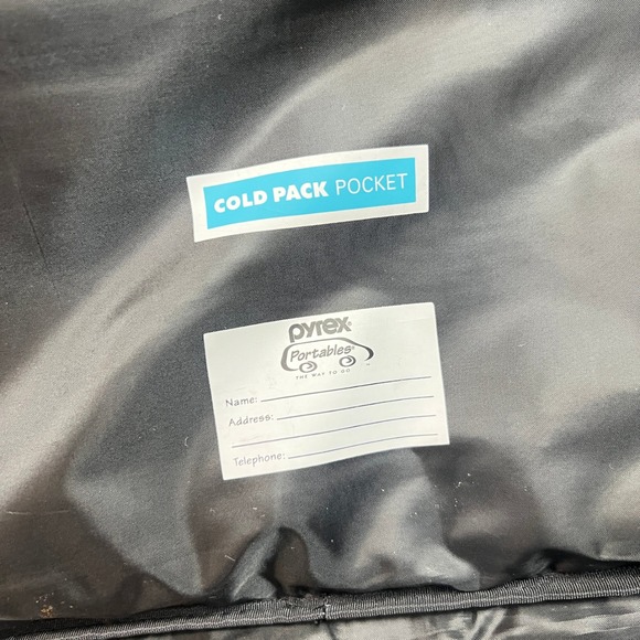 Pyrex Portables Casserole Carrying Bag Insulated Red Cold Pack Pocket Hot Dish - Picture 8 of 14